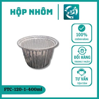 Khay nhôm Ftc chén giấy bạc 400ml siêu tiện lợi dùng 1 lần MS120