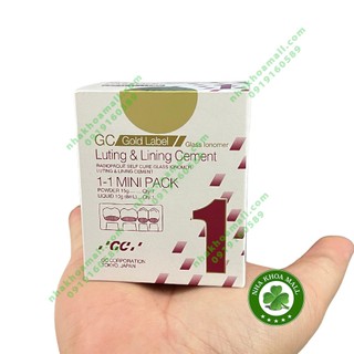 Xi măng gắn răng gc fuji 1 mini pack - 1hộp nhỏ 15g bột + 10g nước - đơn vị tính hộp