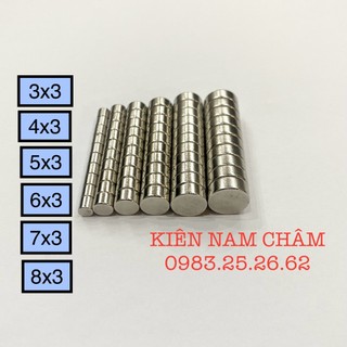 Combo 10 viên nam châm tròn nhỏ độ dày 3mm siêu dính