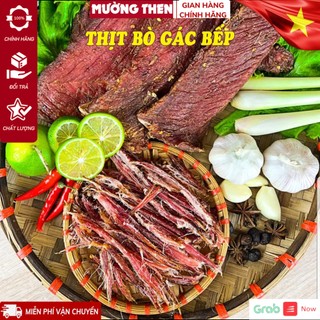 Thịt Bò Gác Bếp Mường Then (ĐẶC BIỆT THƠM) Khô Bò Sấy Chuẩn Vị Tây Bắc ✅ Kèm Chẩm Chéo ✅