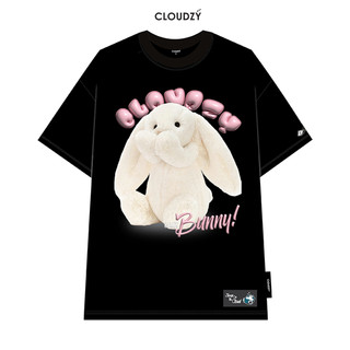 Áo phông nữ nam local brand unisex tay lỡ thun form rộng teen cổ tròn oversize CLOUDZY WHITE BUNNY