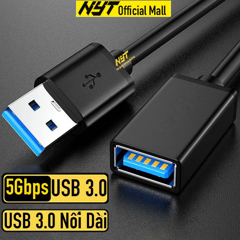 Cáp Nối Dài USB 3.0 Cao Cấp NYT DL101 - Support Super Speed 5Gbps - BH 12T Đổi Mới