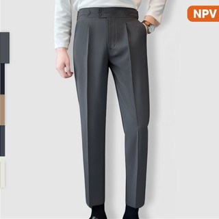 Quần baggy nam cạp cao NPV ống rộng vải Hàn cao cấp, co giãn phân loại tây âu lịch lãm trẻ trung