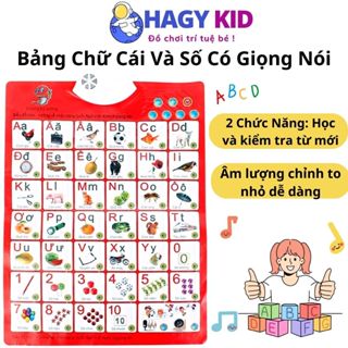  Bảng Chữ Cái Và Chữ Số Tiếng Việt Điện Tử Nói Treo Tường Kèm Pin Cho Bé Hagykid Đồ Chơi Giáo Dục Trẻ Thông Minh Sớm 