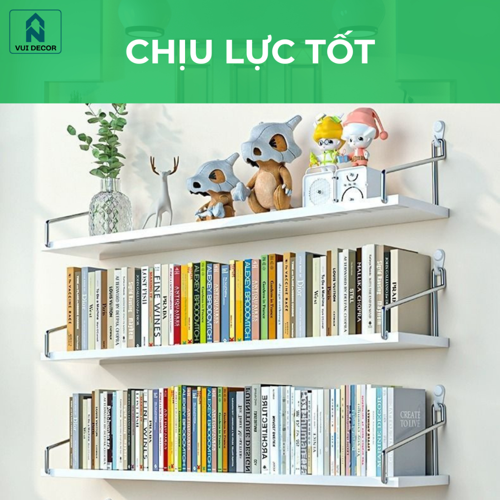 Kệ Treo Tường Không Khoan DTM01 Gỗ 17ly Chống Ẩm, Kệ Trang Trí 4 Màu Dễ Lắp Đặt | BigBuy360 - bigbuy360.vn