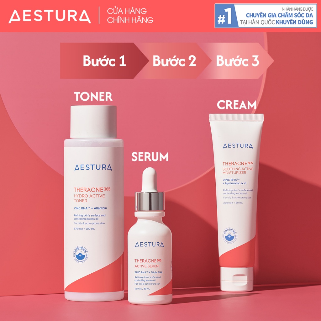 Kem dưỡng ẩm BHA dành cho da dầu mụn AESTURA THERACNE365 Soothing Active Moisturizer 60ml | BigBuy360 - bigbuy360.vn