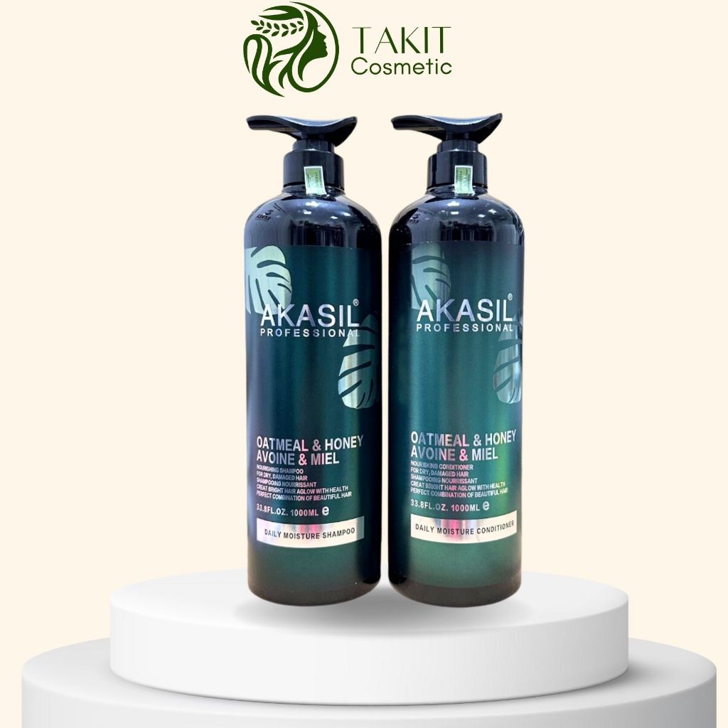 Dầu gội xả Akasil ngăn dầu gầu ngăn rụng hiệu quả phục hồi tái sinh mầm tóc siêu mượt 500ml -1000ml