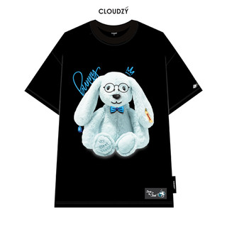 Áo thun nữ nam unisex tay lỡ phông local brand form rộng teen cổ tròn oversize BLUE BUNNY CLOUDZY