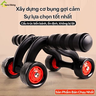 Con lăn tập cơ bụng chuyên nghiệp 4 bánh  DION,Con lăn tập bụng 4 bánh., dụng cụ tập Gym chất lượng