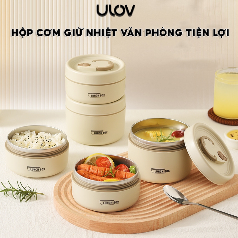  Hộp Cơm Giữ Nhiệt Văn Phòng 3 4 Tầng Kèm Túi Cao Cấp Quay Được Lò Vi Sóng Tặng Kèm Đũa Thìa ULOV - HOPDC02 