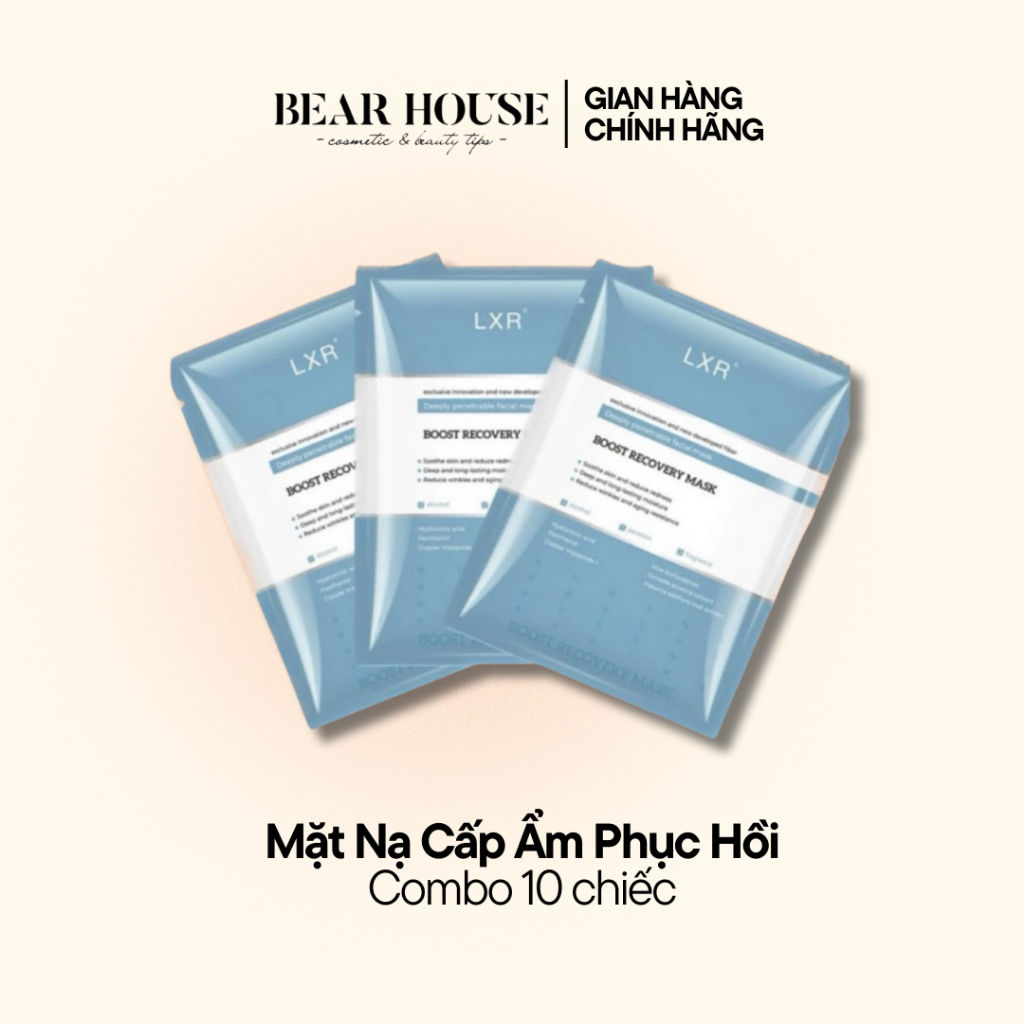 Mặt Nạ Cấp Ẩm Phục Hồi Làm Dịu Da LXR Boost Recovery Mask Combo 10 miếng