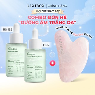 Combo Tinh chất cấp ẩm The Auragins Vitamin B5 và Serum Niacinamide