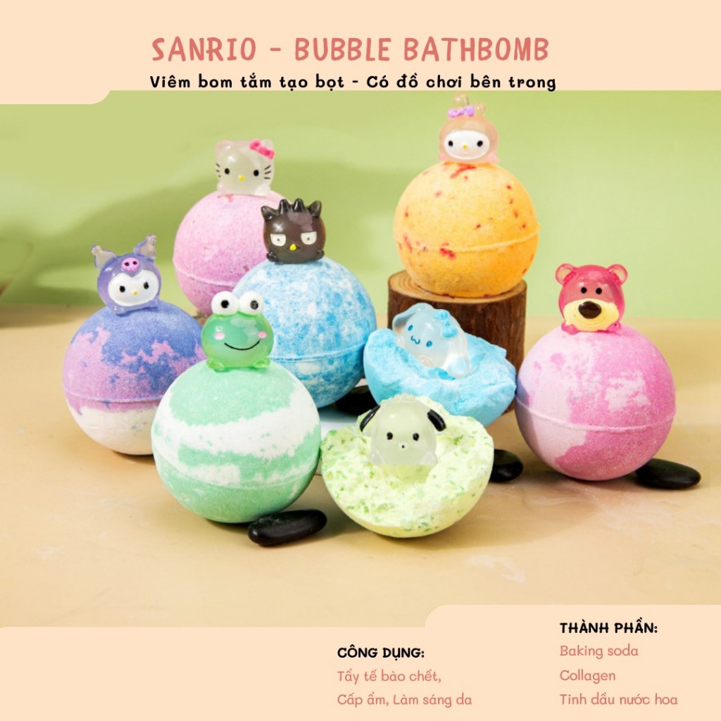 Viên tắm tạo bọt Bathbomb tắm bồn cho mẹ bé có đồ chơi bí mật viên bom tắm bồn tạo bọt