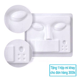 Khay tập nối mi giả 3 in 1, mặt nạ manocanh