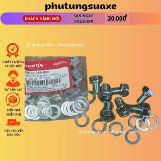 Ốc Xả Nhớt + Long Đền Nhôm hàng Zin chính hãng Honda phutungsuaxe