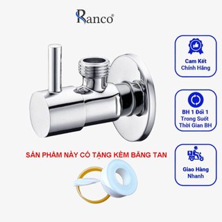 Van chia nước, đầu nối chống dò nước RANCO đồng mạ crom khóa nước và giảm áp lực nước ren 21 RO-01
