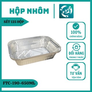 Khay nhôm FTC hộp nhôm 650ml có nắp chắc chắn hàng loại 1 MS190