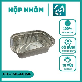 Khay nhôm Ftc hộp nhôm 410ml giấy bạc có nắp dùng 1 lần MS150