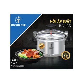 Nồi áp suất nhôm đáy từ Trường Thọ BA-125✅✅✅ Tay cầm bằng nhựa chịu nhiệt tốt, nấu cực nhanh - Dùng Trên Mọi Loại Bếp