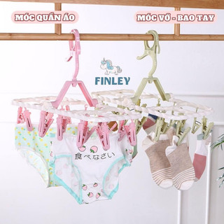 Móc Gấp Gọn Phơi Đồ Cho Em Bé - 29 Kẹp