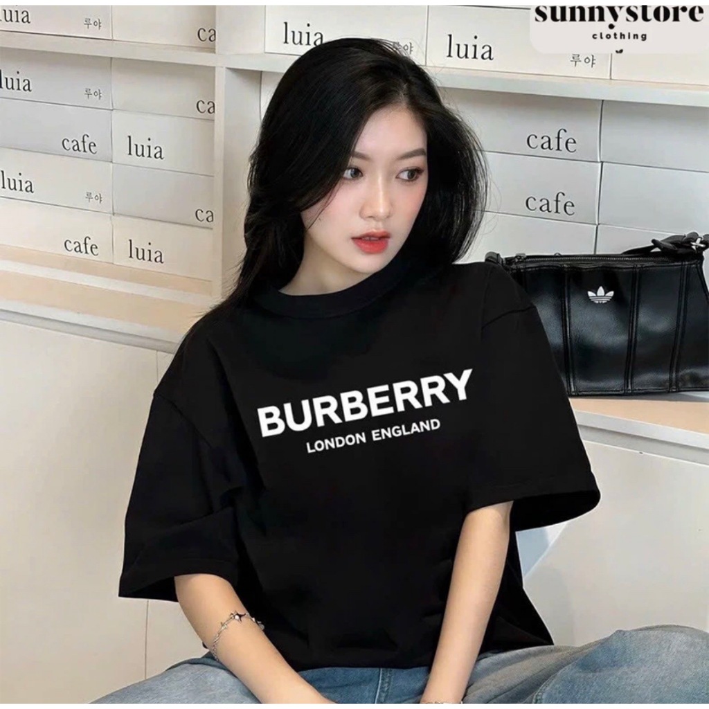 Aó Thun Burberry London England Nam Nữ Vải Cotton Cao Cấp,Áo Phông Unisex Form Rộng Hot