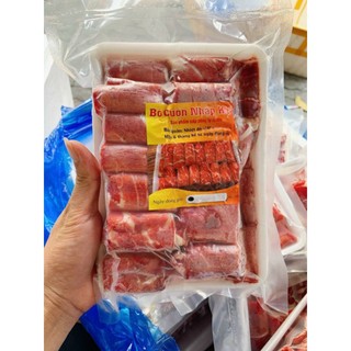 Bò cuộn loại nạc nhiều, mỡ ít, khay 500g