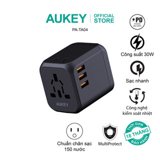 Sạc Aukey PA-TA04 sạc nhanh PD 30W nhiều cổng đa năng cho máy tính, gia dụng nhỏ