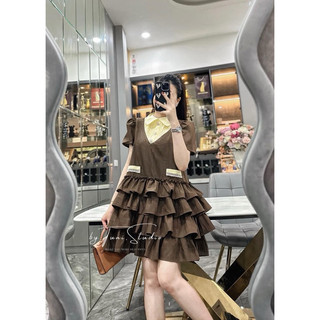 Váy tơ nhăn tầng xinh xỉu hàng qc thời trang hè HQ