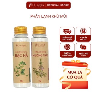 Phấn lạnh khử mùi Pơ Lang là hỗ trợ giảm mùi hôi và mùi khó chịu trên cơ the 30g