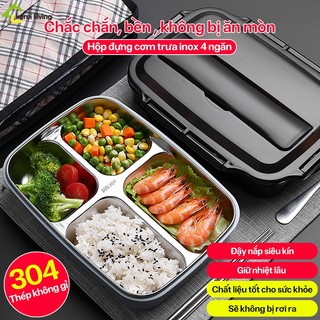 Hộp cơm đồ đựng cơm văn phòng DION, hộp cơm 4 ngăn, thực phẩm an toàn bảo quản đồ ăn luôn nóng