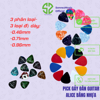 Pick guitar, phím gảy guitar ukulele bằng nhựa 0.46 0.71 0.96mm - Sonnezmusic