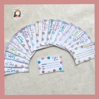 Lẻ sticker nhãn vở - thêm tên theo yêu cầu