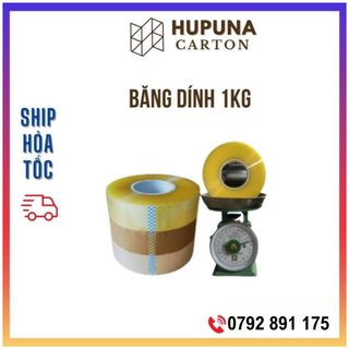 Băng dính cuộn 1kg lõi mỏng, băng keo giá rẻ tại Hà Nội