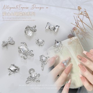 Charm đính móng mix đá charm bạc đá đính móng - giá 1 charm GR23