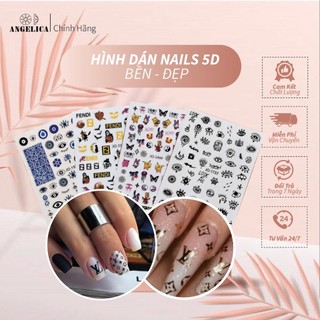 Miếng dán móng tay 5d và 3d thương hiệu sticker nail angelica jo mo