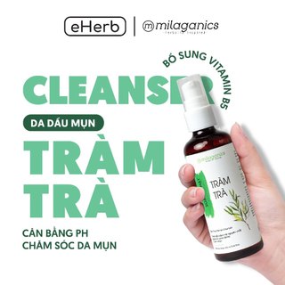 Sữa rửa mặt cho da dầu mụn tinh dầu tràm trà ngừa mụn, dịu vết sưng, lành tính MILAGANICS 100ml (chai)