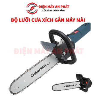 Lưỡi cưa xích gắn máy mài bộ chuyển đổi máy mài thành máy cưa cắt gỗ cắt cành có bình nhớt tra tự động