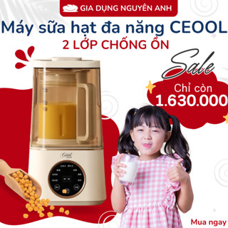Máy làm sữa hạt Ceool Đa chức năng + TẶNG Sách Công Thức, 2 Nắp chống ồn (PHIÊN BẢN NÂNG CẤP)