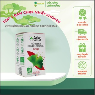 Viên Uống Bổ Não Ginkgo Arkopharma Giúp Tăng Cường Trí Nhớ Hộp 150 viên ( Mẫu mới 2024)