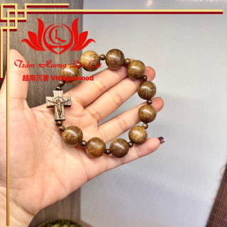 Vòng Mân Côi hạt trầm hương dành cho khách đạo công giáo lần hạt