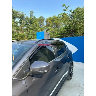 Bộ 4 vè che mưa nhựa đen cao cấp hàng đẹp cho xe Vinfast VFe34, E34.