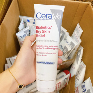Kem dưỡng ẩm Cerave da khô do các bệnh về da liễu, tiểu đường Cerave Diabetics Dry Skin Relief 246ml