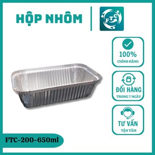 Khay nhôm Ftc khay giấy bạc 650ml 2 loai nắp cực tiện dụng MS200