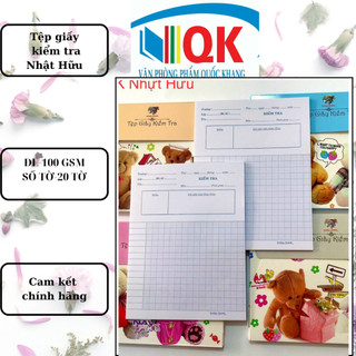 Tệp 20 tờ giấy kiểm tra nhật hữu 4 ô ly