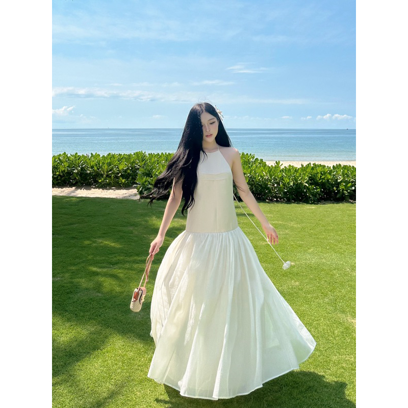 Đầm Dài Cổ Yếm Xoè Cocobebe 1163