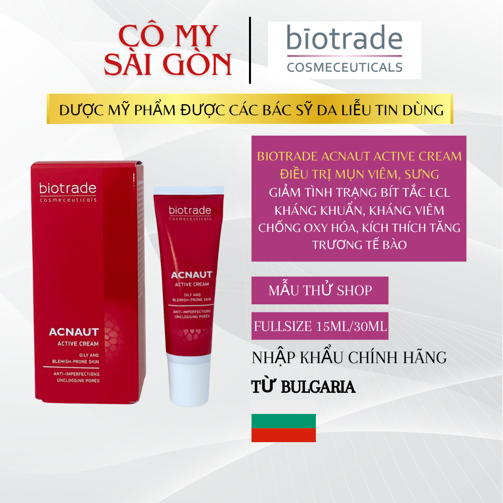 Kem Chấm Mụn - BIOTRADE ACNAUT ACTIVE CREAM 5ml - 15ml