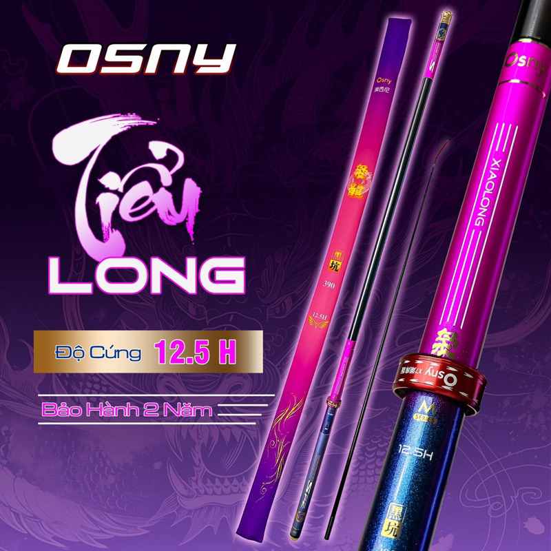 Cần câu tay Osny Tiểu long 12.5H 19 chuyên thi đấu - câu tốc độ chính hãng bảo hành 2 năm 2 lóng miễ