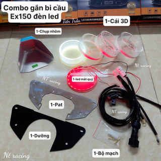 Pat chụp nhôm gắn đuôi bi cầu led ex150 ex155 winer ab sh