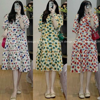 VÁY SƠ MI TAY BỒNG  3 MÀU XINH XỈU