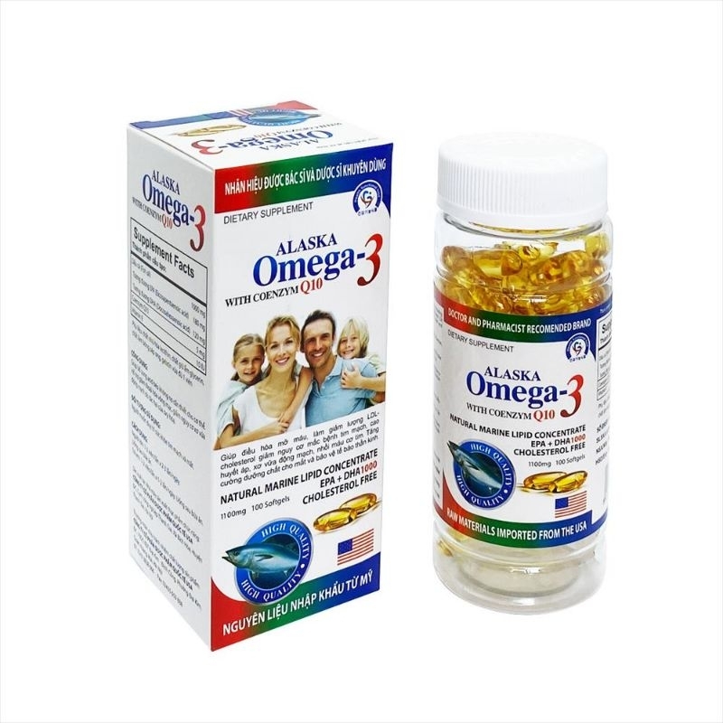 Bổ mắt, omega 3 alaska chai 100viên